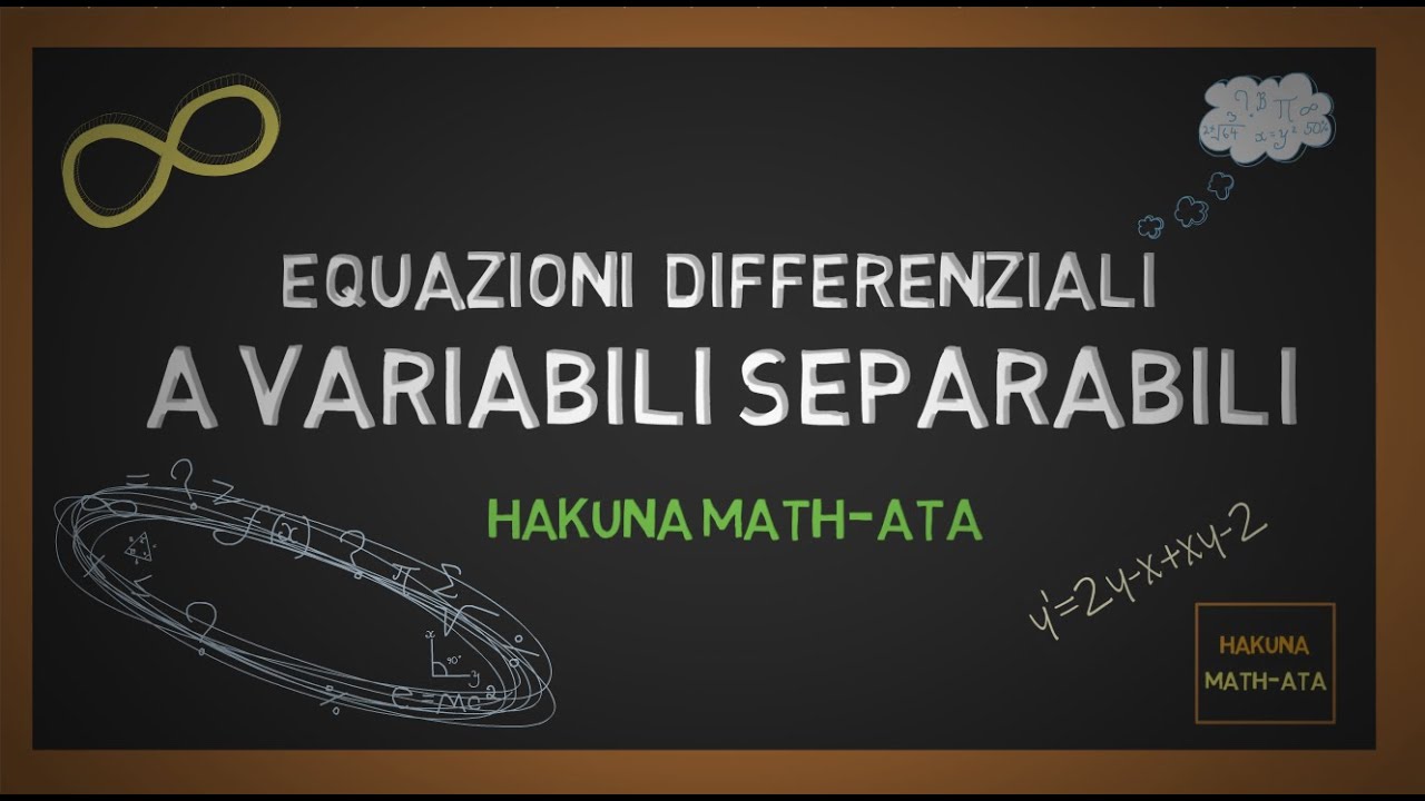 Equazioni Differenziali A Variabili Separabili Hakuna Math Ata What