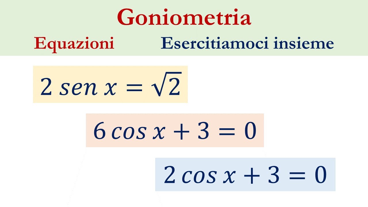 Equazioni Goniometriche What A Math